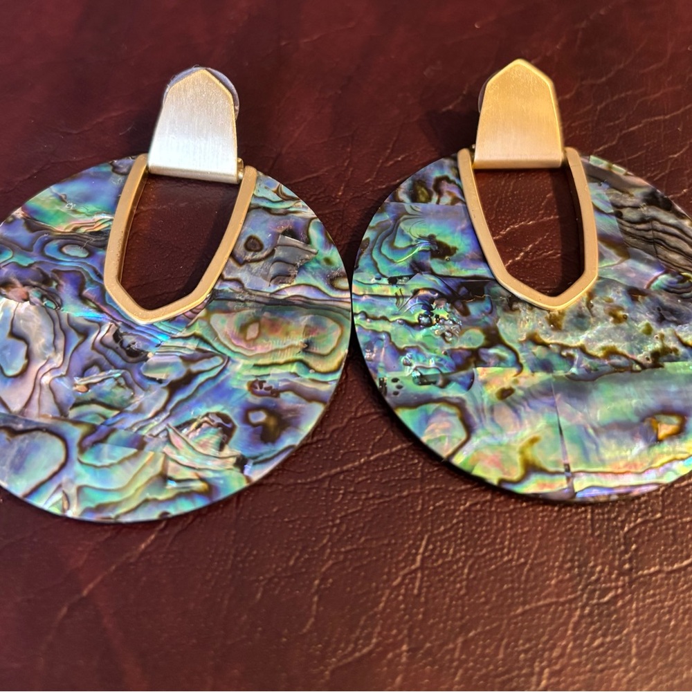 Rare Find Kendra Scott Abalone Earrings